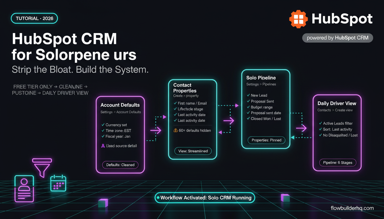 hubspot crm tutorial for solopreneurs