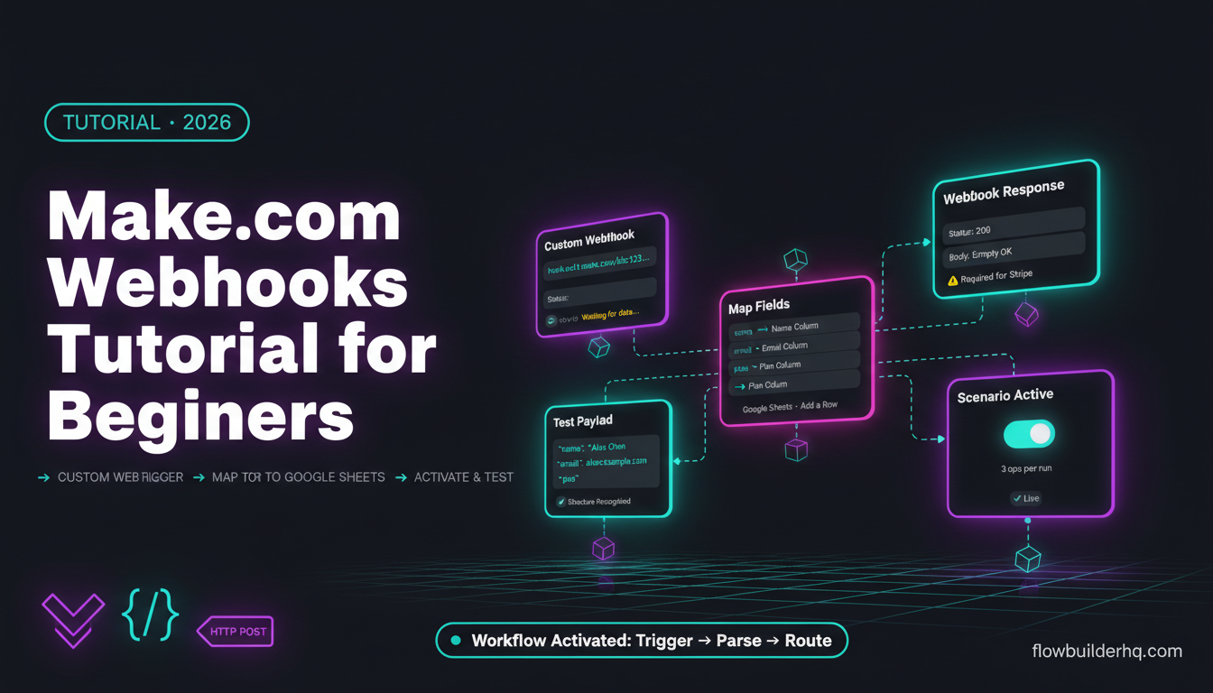 make.com webhooks tutorial for beginners