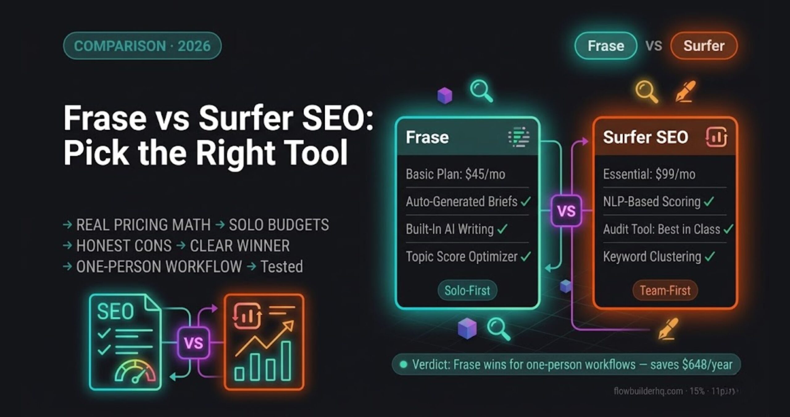 Frase vs Surfer SEO for Solopreneurs: Which One Actually Fits a One-Person Workflow?