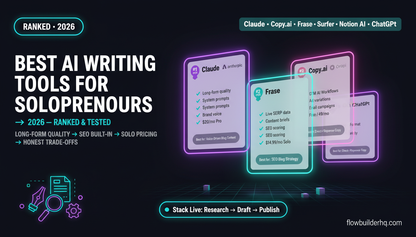 best ai writing tools for solopreneurs 2026