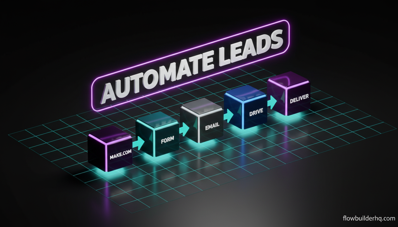 how to automate a lead magnet delivery workflow with make.com