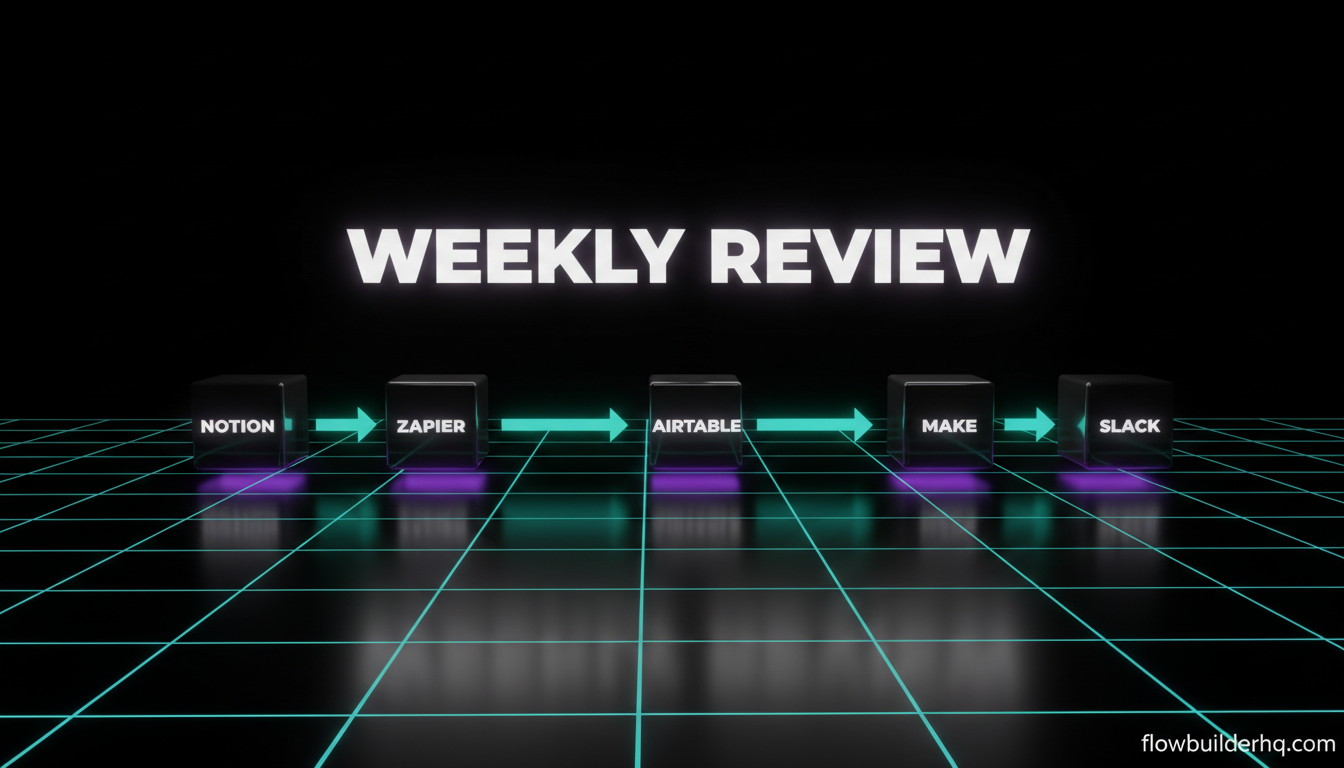 how to automate your solopreneur weekly review with no-code tools