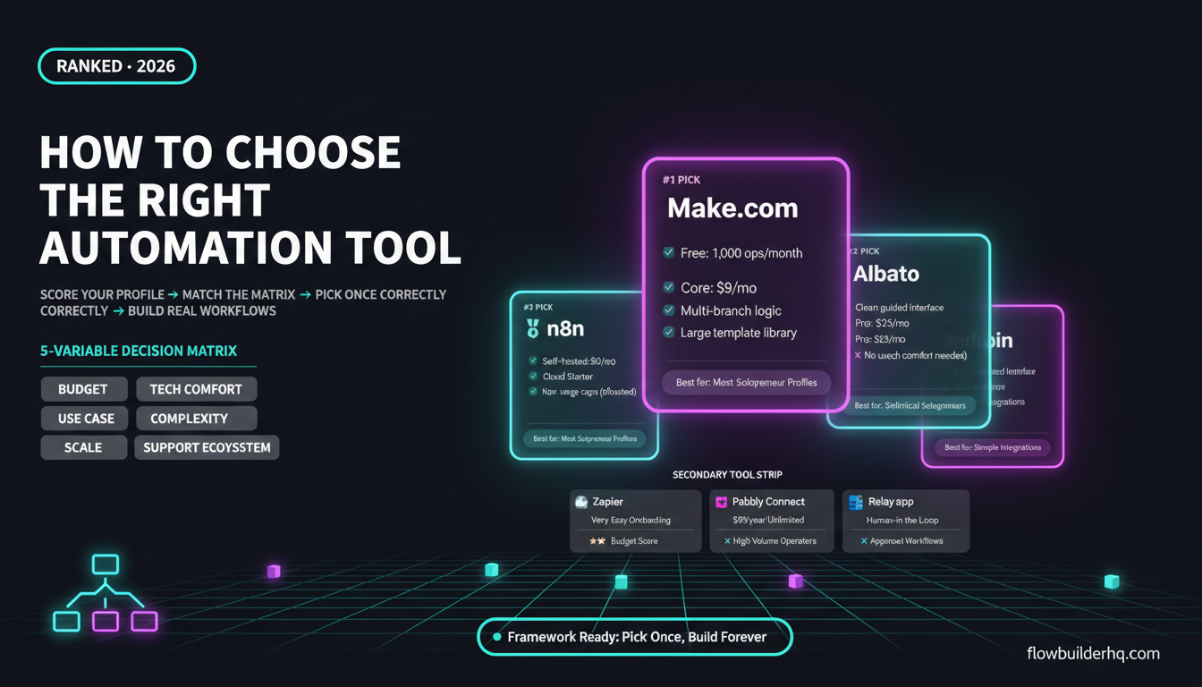 How to Choose the Right Automation Tool as a Solopreneur (A Decision Framework)