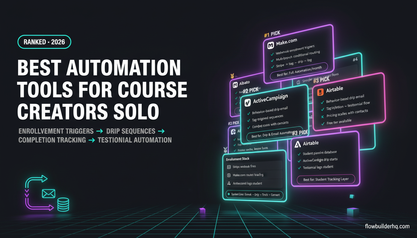 Best Automation Tools for Online Course Creators Who Sell Without a Team