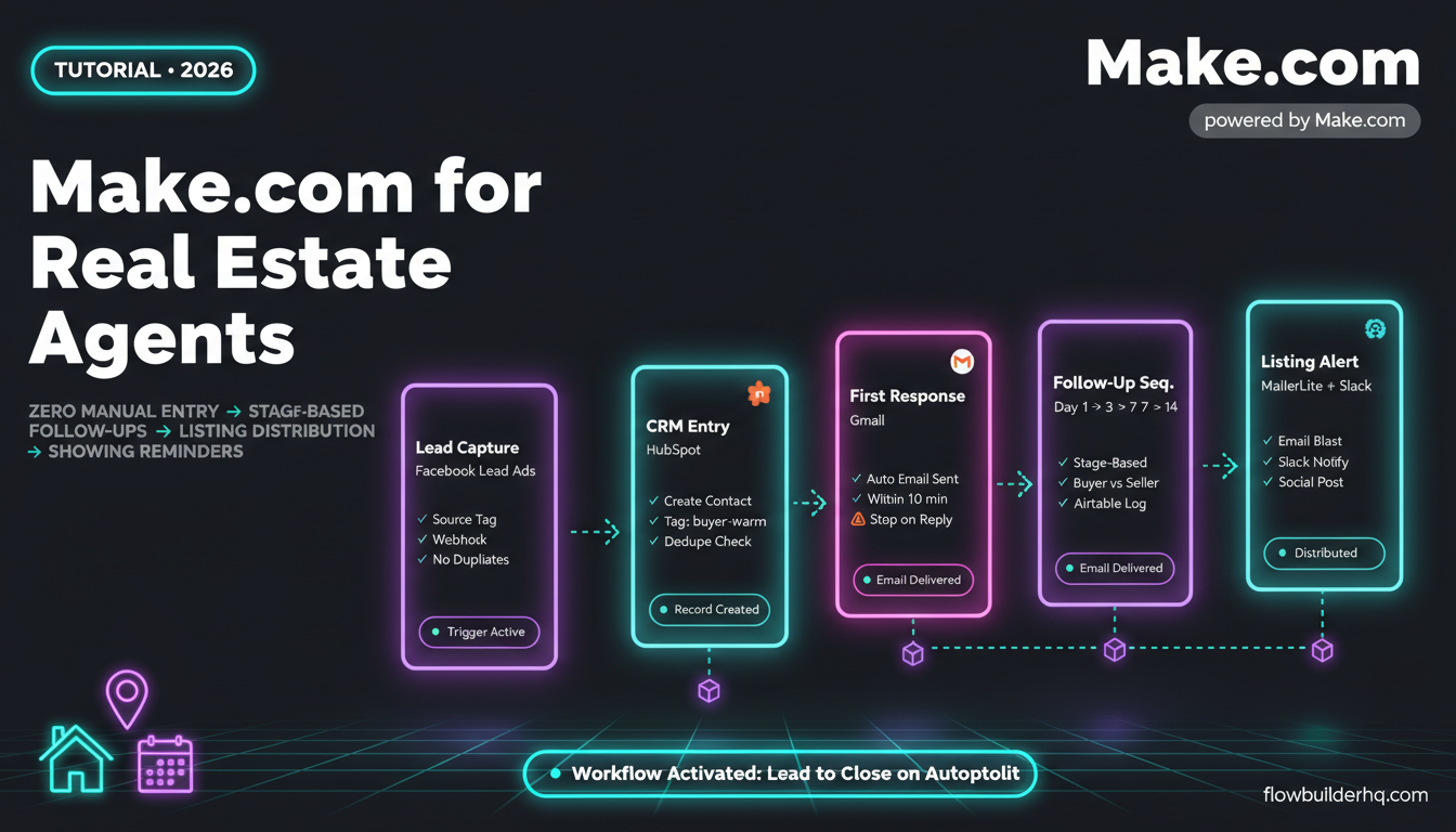 Make.com for Real Estate Agents: Automate Leads, Follow-Ups, and Listings