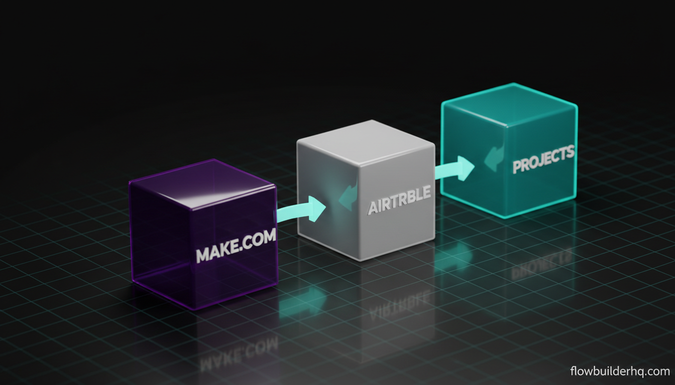 how to use make.com with airtable for solopreneur project management