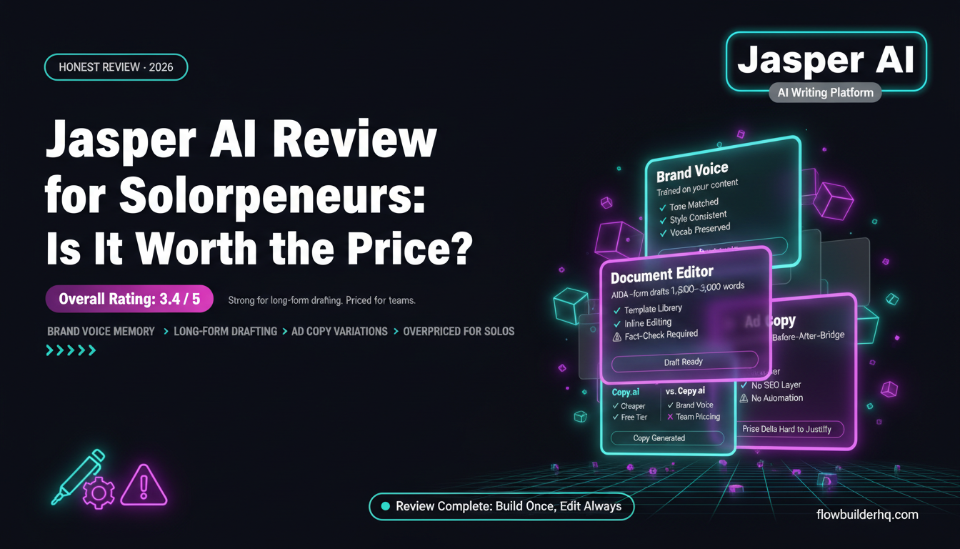 Jasper AI Review for Solopreneurs: Is It Worth the Price?
