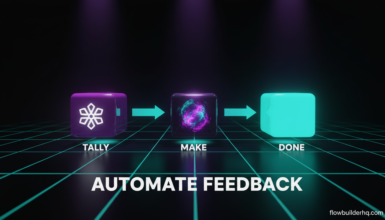 how to automate client feedback collection with make.com and tally
