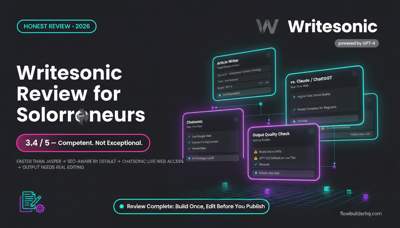 Writesonic Review for Solopreneurs: Honest Take After Using It for Content