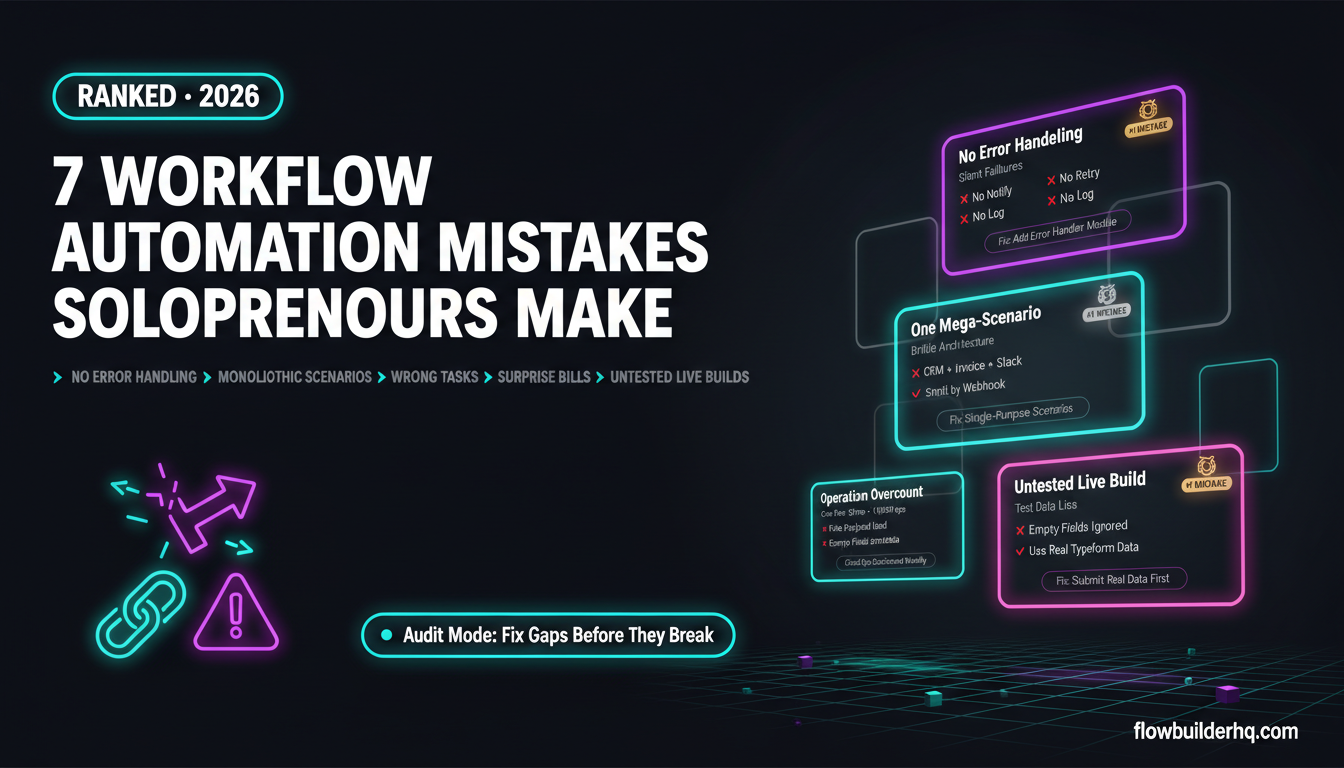 workflow automation mistakes solopreneurs make
