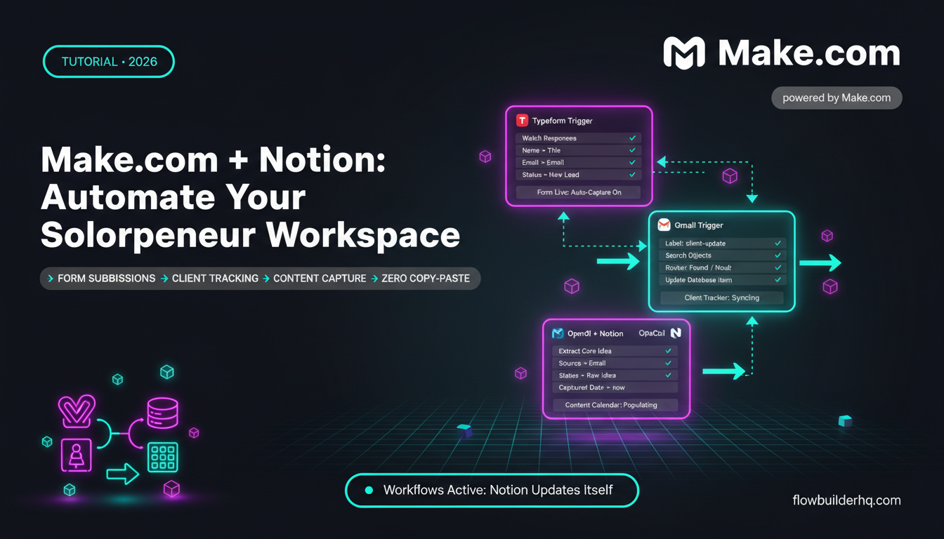 How to Use Make.com With Notion to Automate Your Solopreneur Workspace
