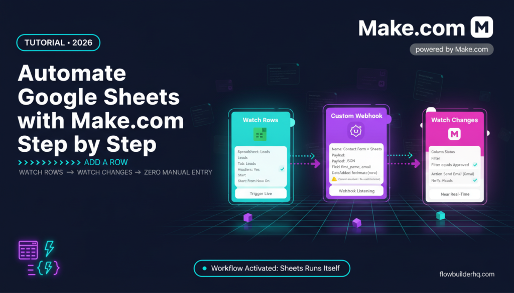 How to Automate Google Sheets with Make.com Step by Step (Your Free Database Layer)