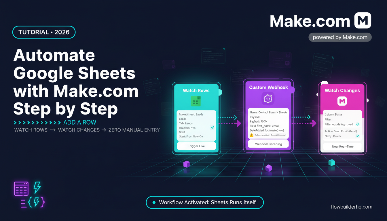 How to Automate Google Sheets with Make.com Step by Step (Your Free Database Layer)