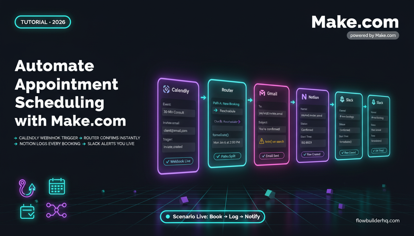 automate appointment scheduling with make.com