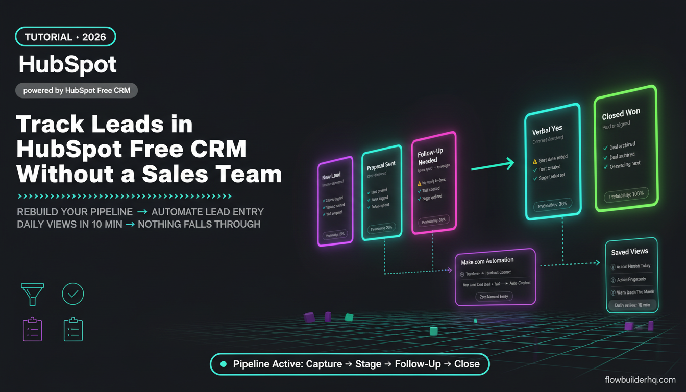 How to Track Leads in HubSpot Free CRM Without a Sales Team