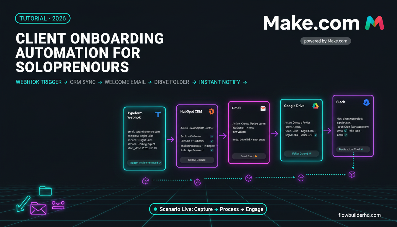 Client Onboarding Automation for Solopreneurs: A Step-by-Step Make.com Workflow