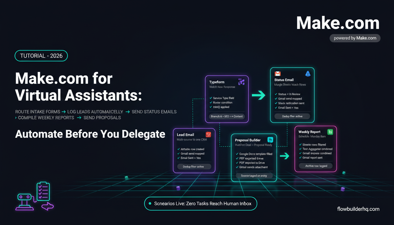 Make.com for Virtual Assistants: Automate the Tasks You Keep Delegating