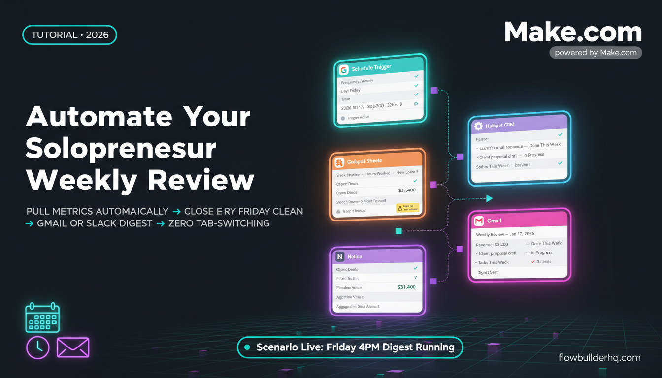 How to Automate Your Solopreneur Weekly Review with No-Code Tools