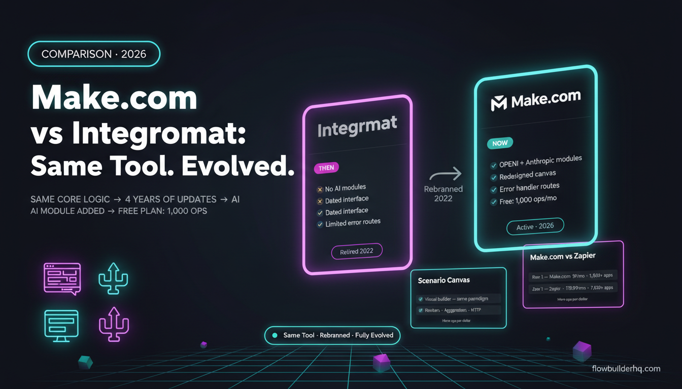 Make.com vs Integromat: Is There Actually a Difference in 2026?