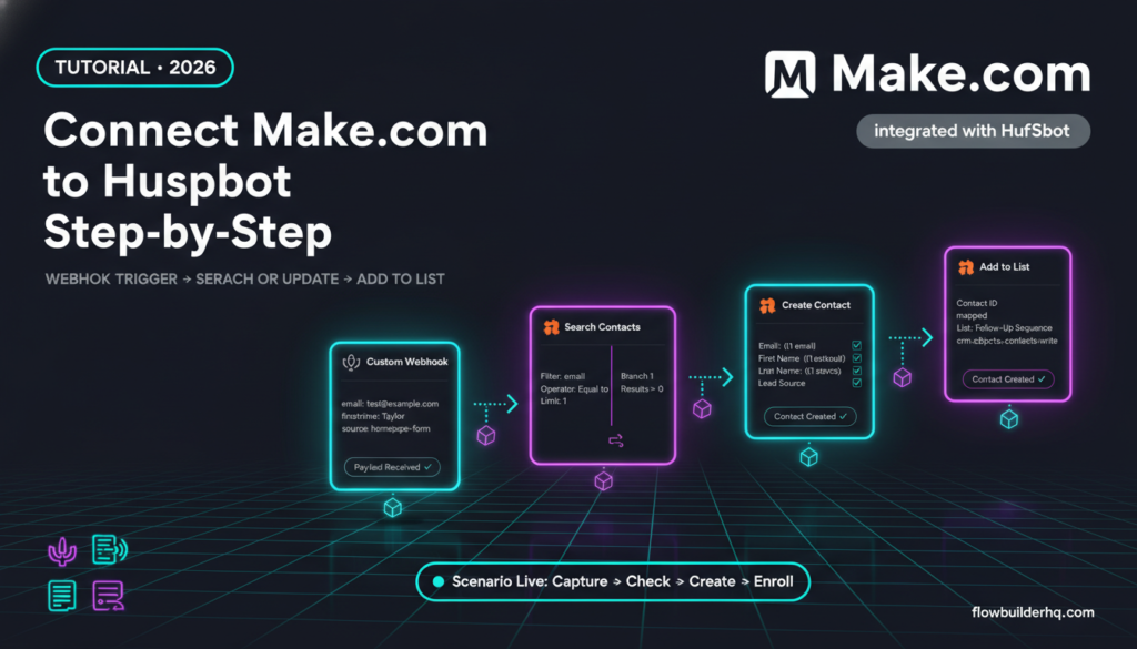 how to connect make.com to hubspot