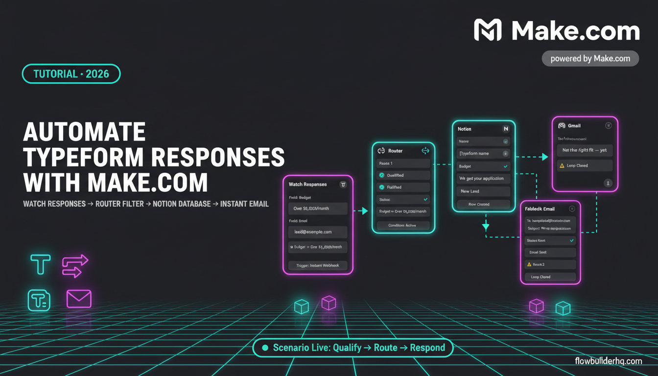 How to Automate Typeform Responses with Make.com (Real Intake Form Workflow)