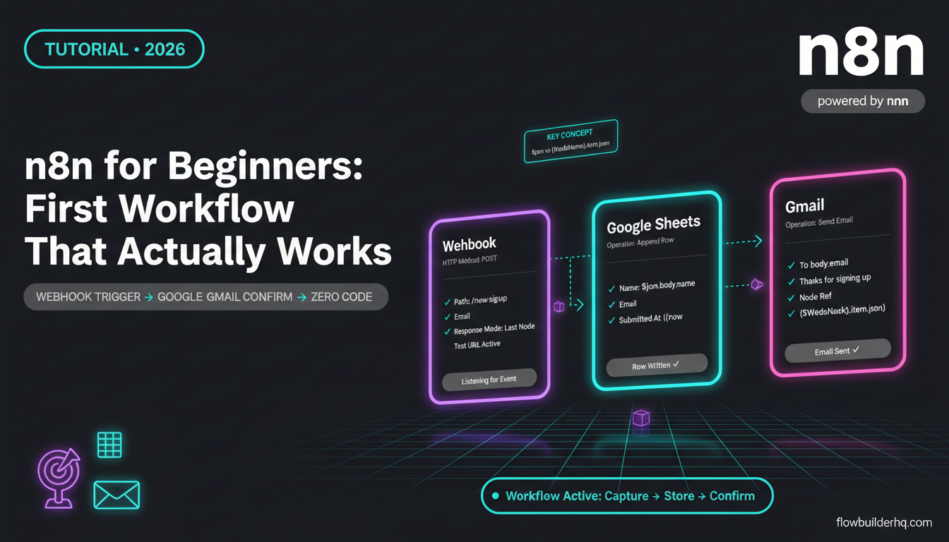 n8n for Beginners: First Workflow Tutorial (Build One That Actually Works)