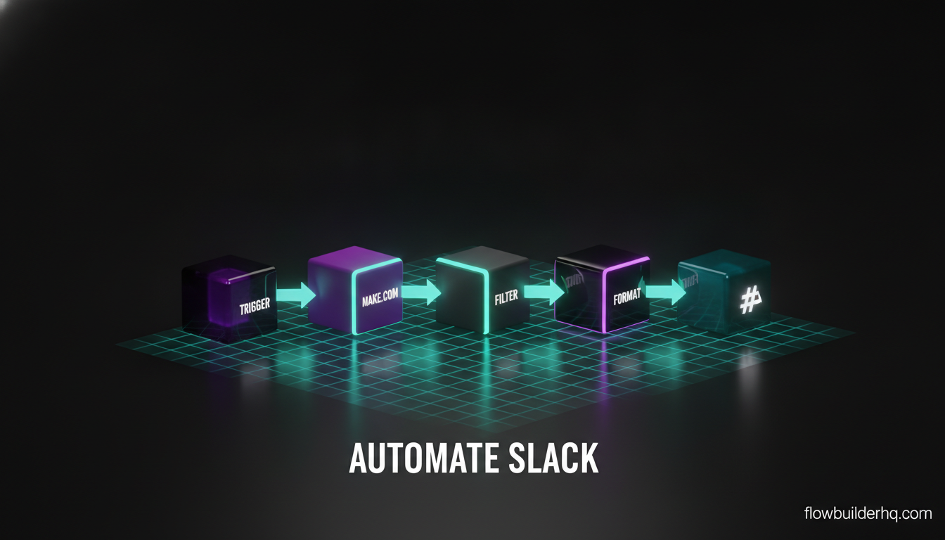 how to automate slack notifications with make.com