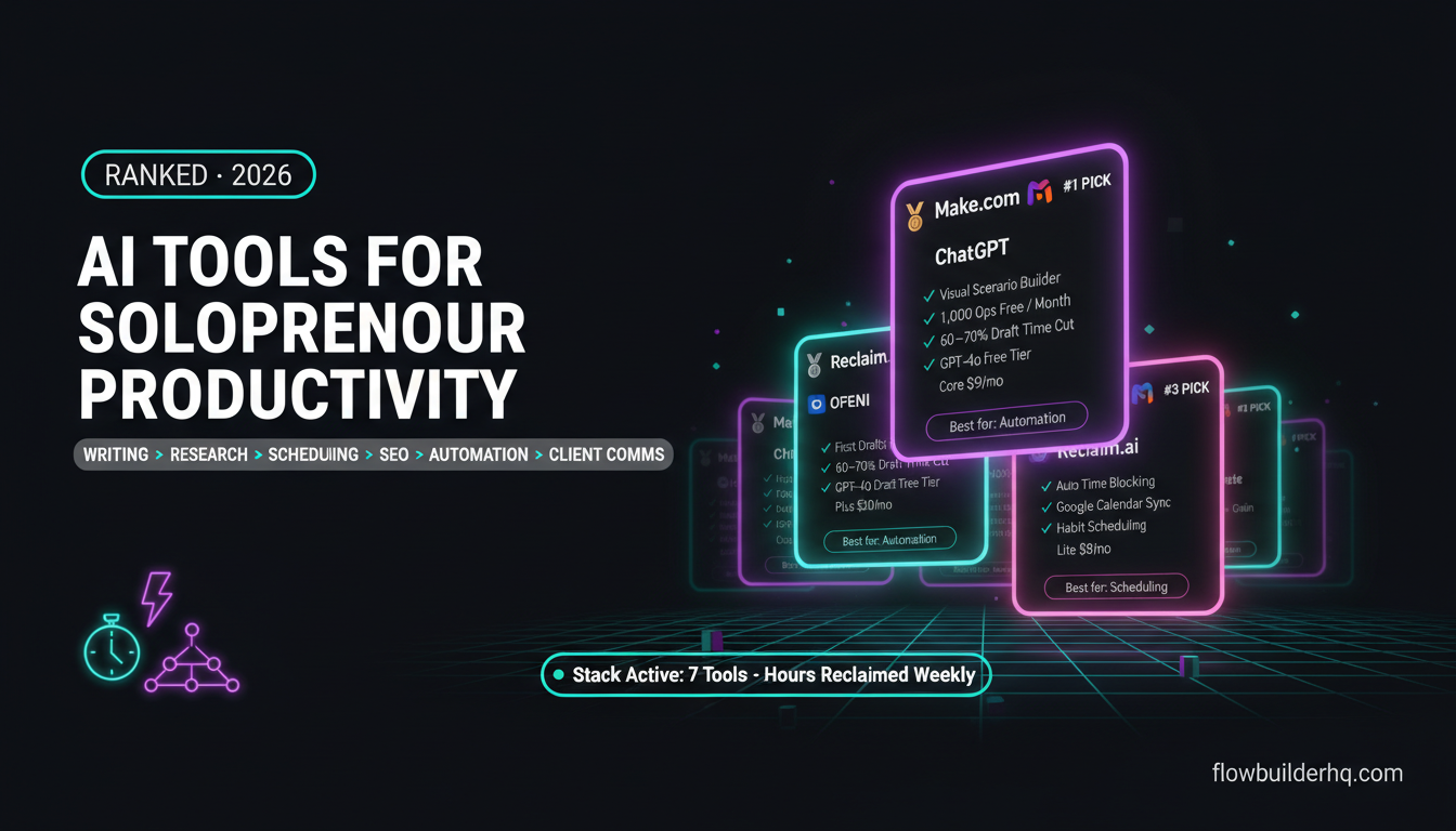 AI Tools for Solopreneur Productivity: What Actually Saves Time in 2026