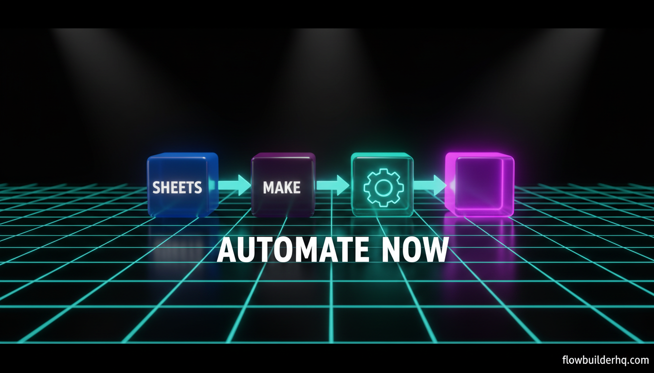 how to automate google sheets with make.com step by step