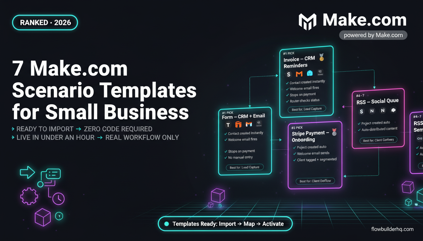 7 Make.com Scenario Templates for Small Business (Ready to Import)