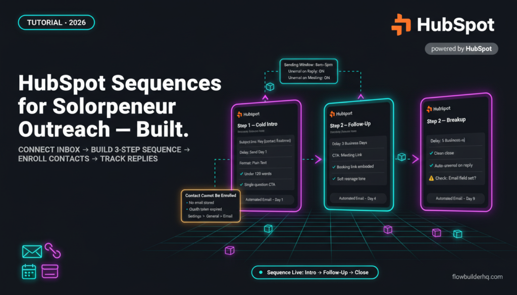 how to use hubspot sequences to automate outreach as a solopreneur