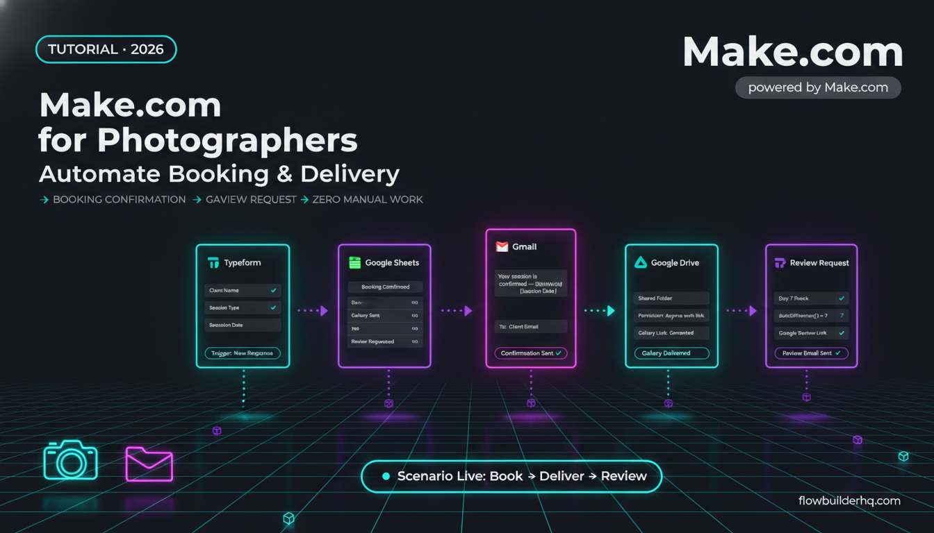 Make.com for Photographers: Automate Client Delivery and Booking Workflows
